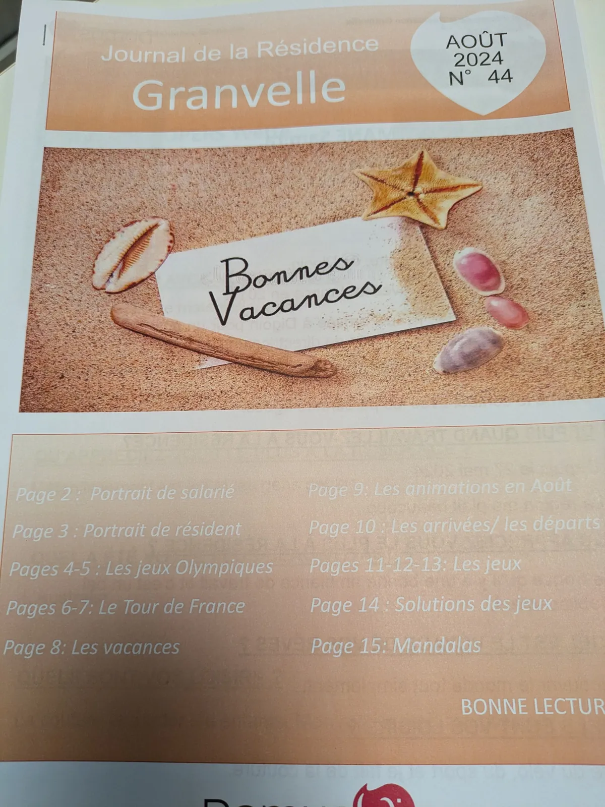 Journal du mois d'août 