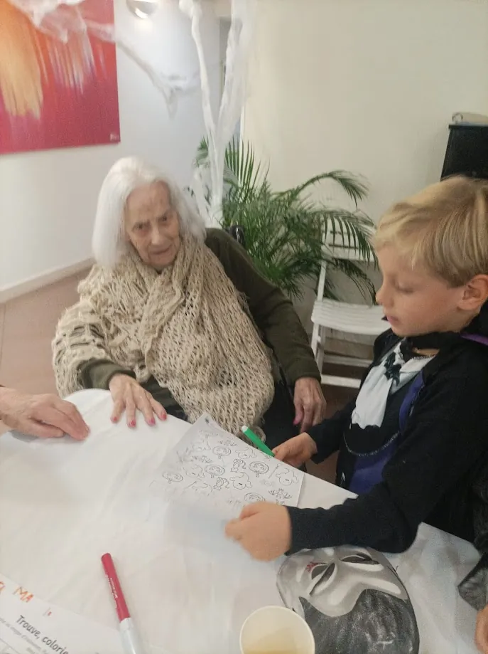 Halloween avec les enfants de l'école