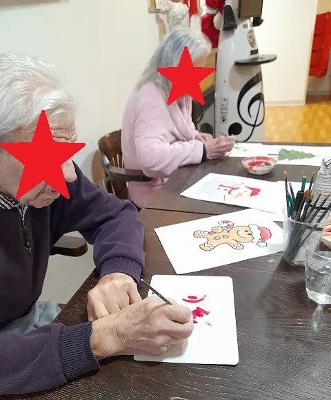 Art'thérapie à la maison de retraite des Vallières à Cagnes sur Mer