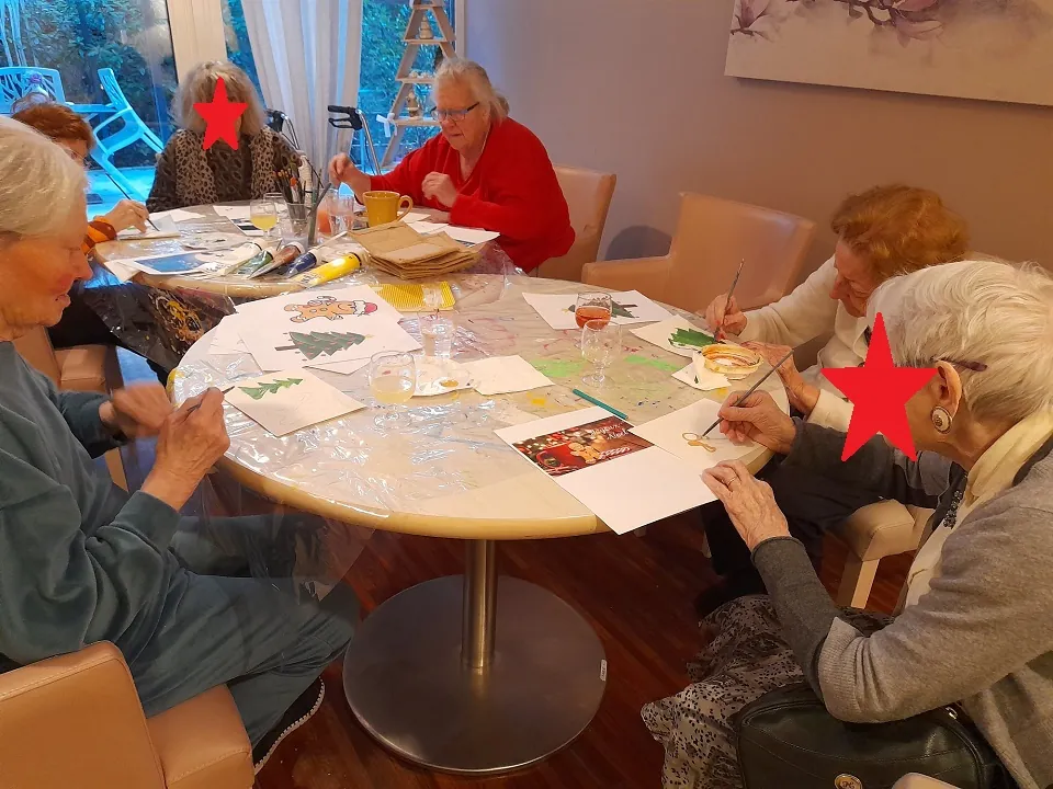 Art'thérapie à la maison de retraite des Vallières à Cagnes sur Mer