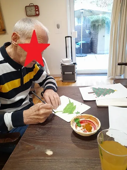 Art'thérapie à la maison de retraite des Vallières à Cagnes sur Mer
