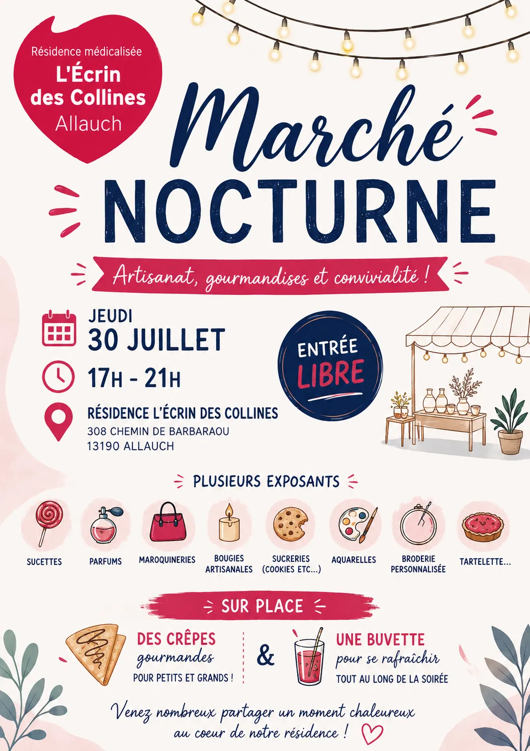 Rappel : Marché nocturne de la résidence !