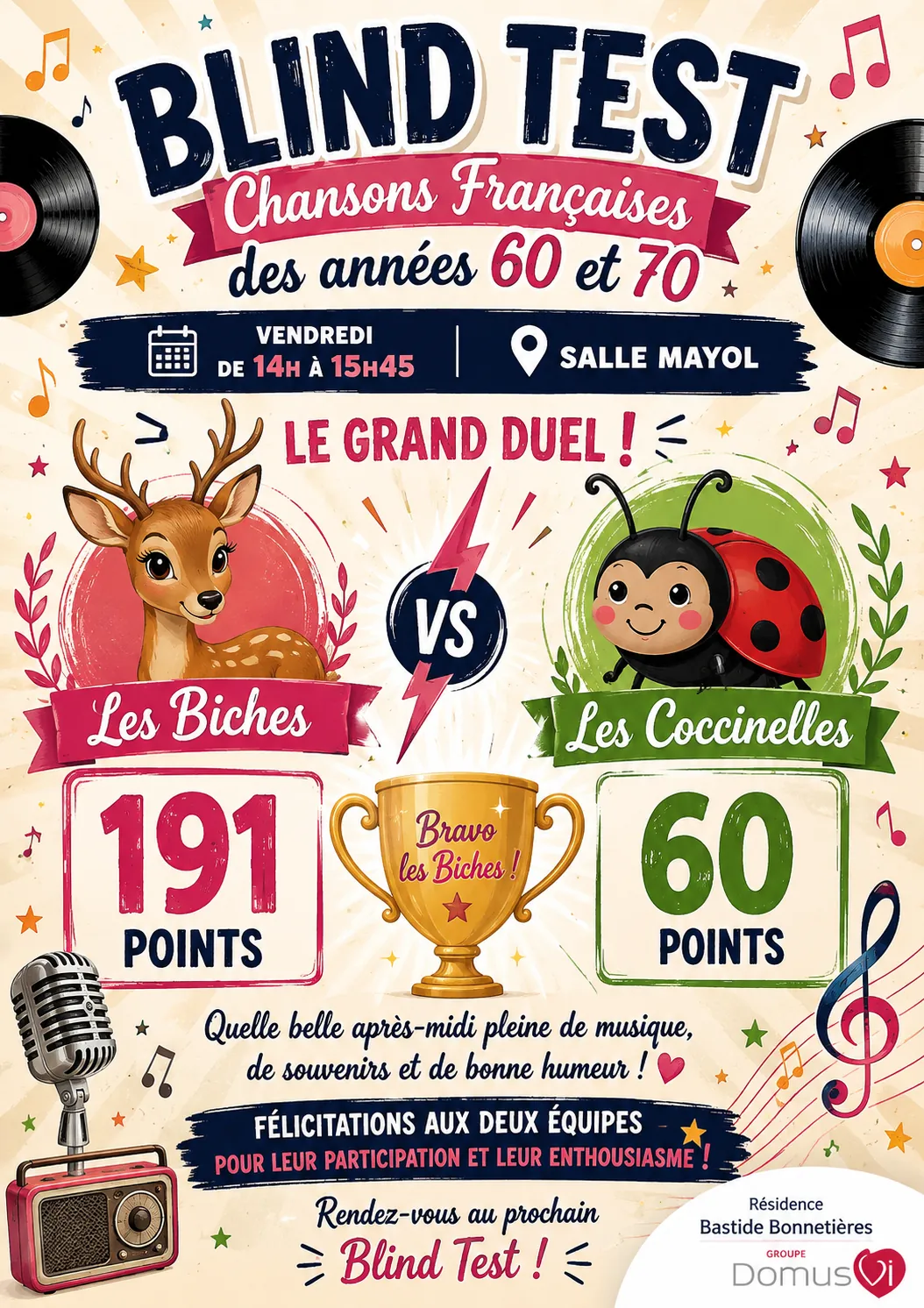 Les Biches remportent le grand duel musical ! 