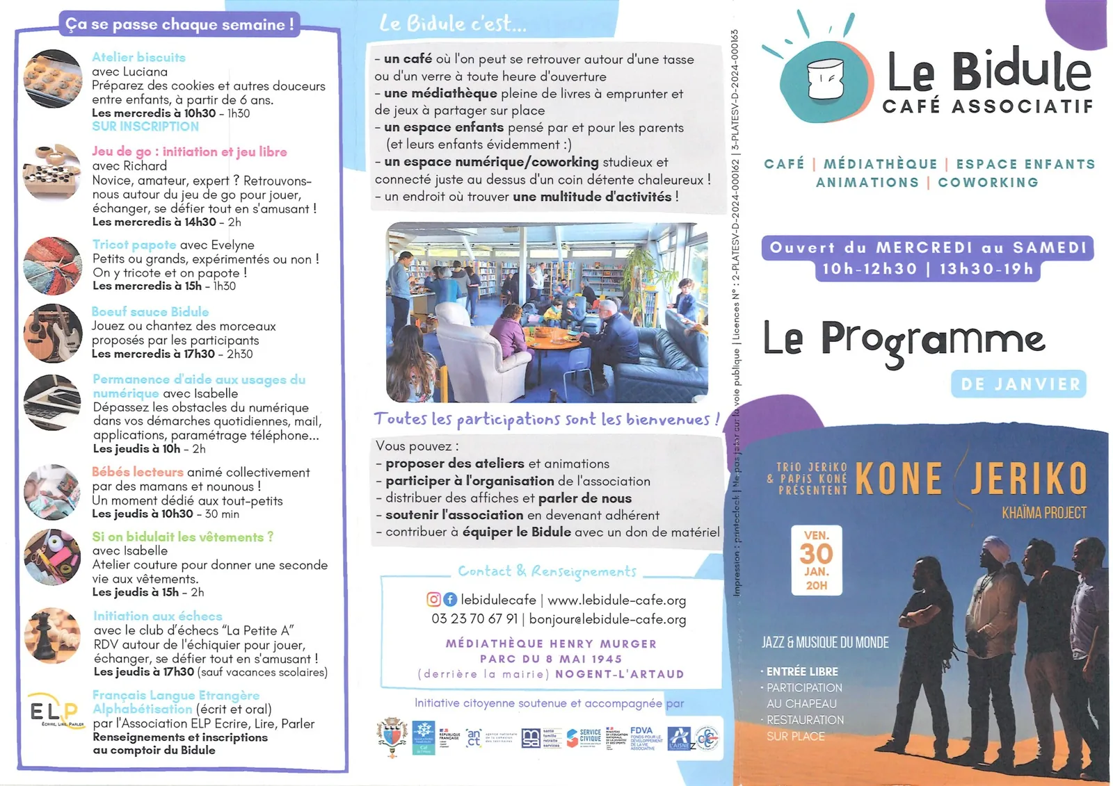 Café associatif au sein de Nogent l'Artaud