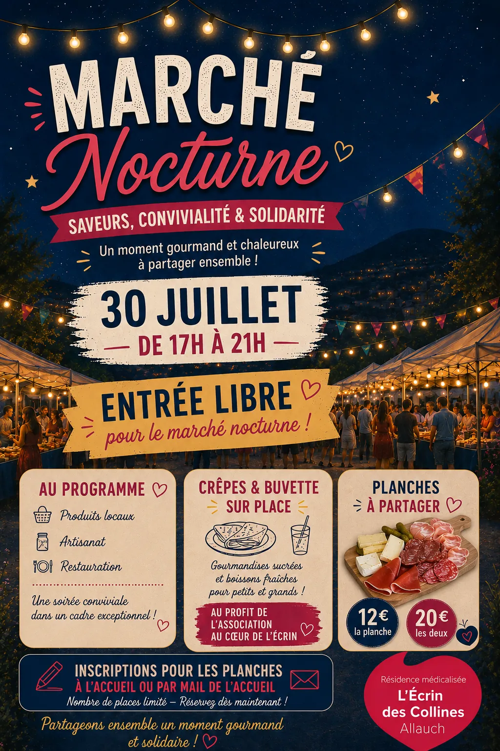 Le marché nocturne de la résidence approche !