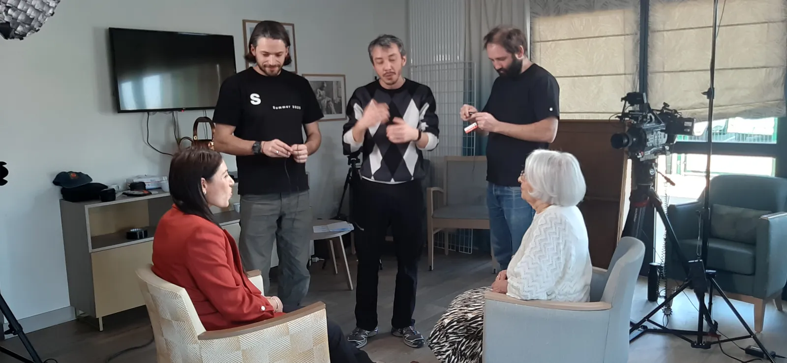 Tournage d’un projet vidéo mettant à l’honneur les métiers en EHPAD