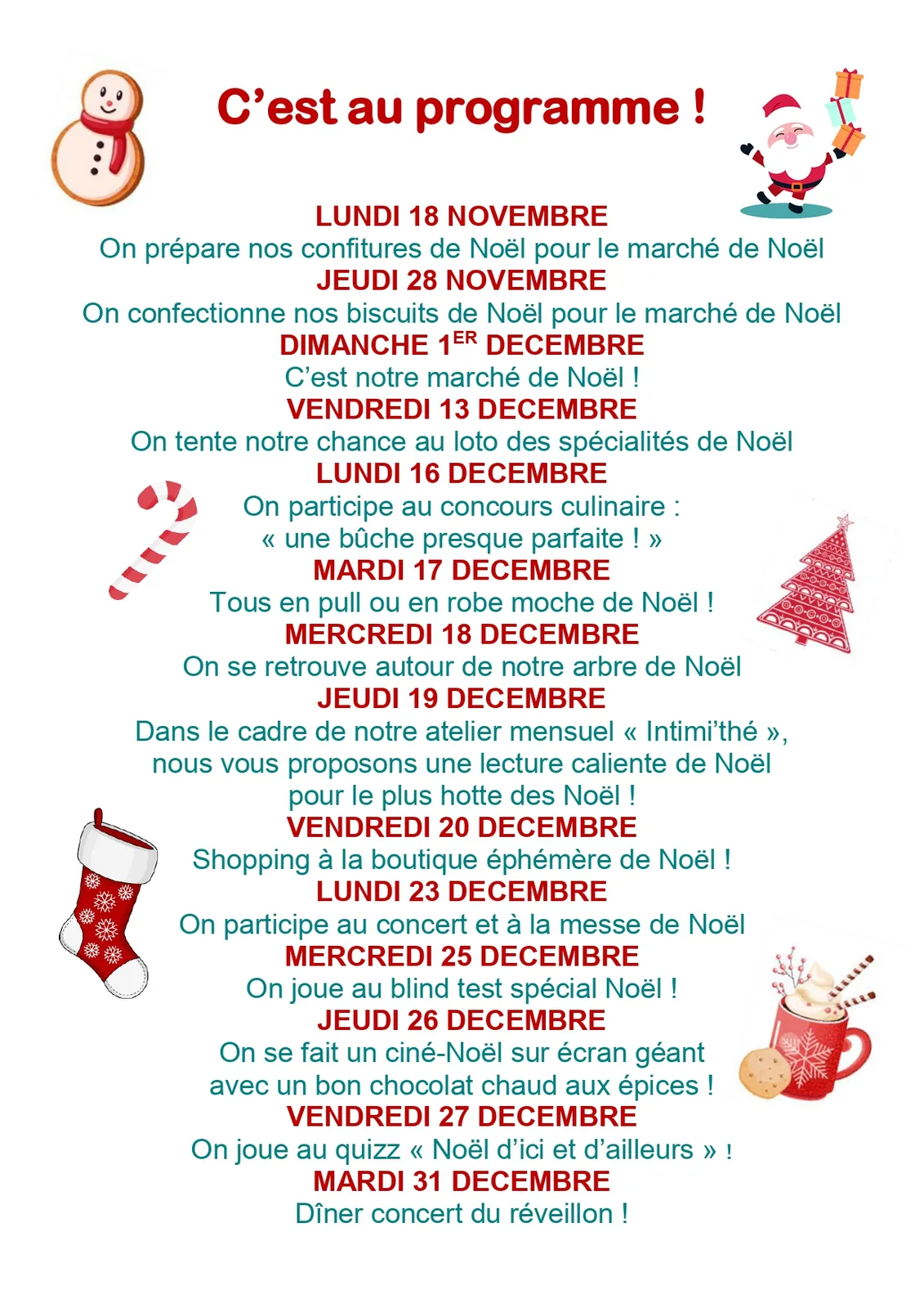 C'est au programme !
