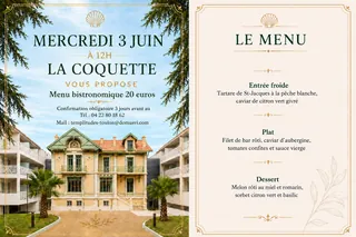 Menu bistronomique à la Résidence Senior La Coquette – Toulon