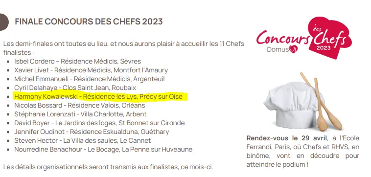 Concours des CHEFS 