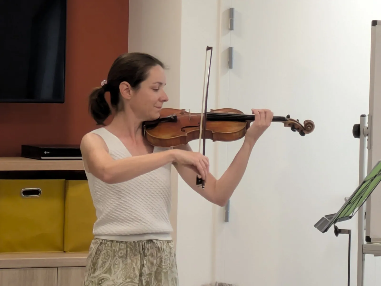 Une violoniste de l'Opéra de Toulon enchante les résidents de l'EHPAD Bastide Bonnetières