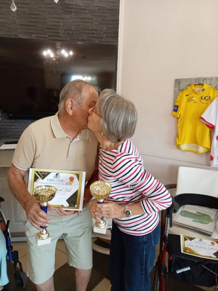Arrivée du Tour du clos, le podium !