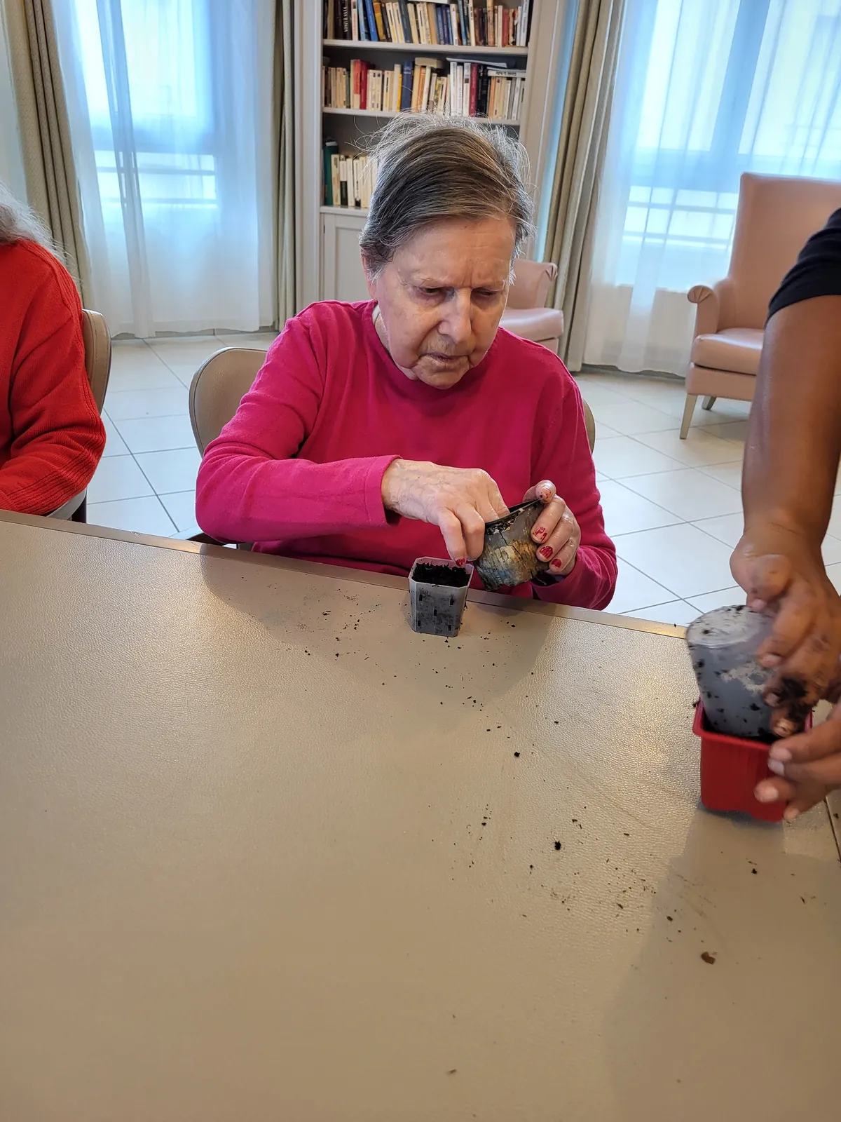 Atelier jardinage a la résidences les adrets a Clichy 