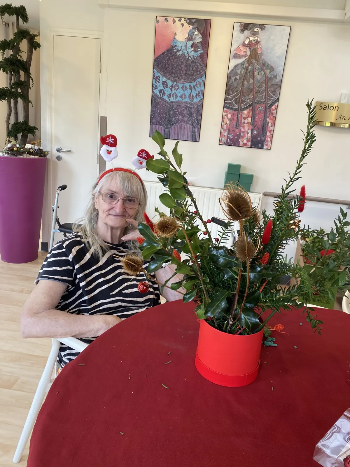 Un atelier d'art floral pour les résidents de la Triade 