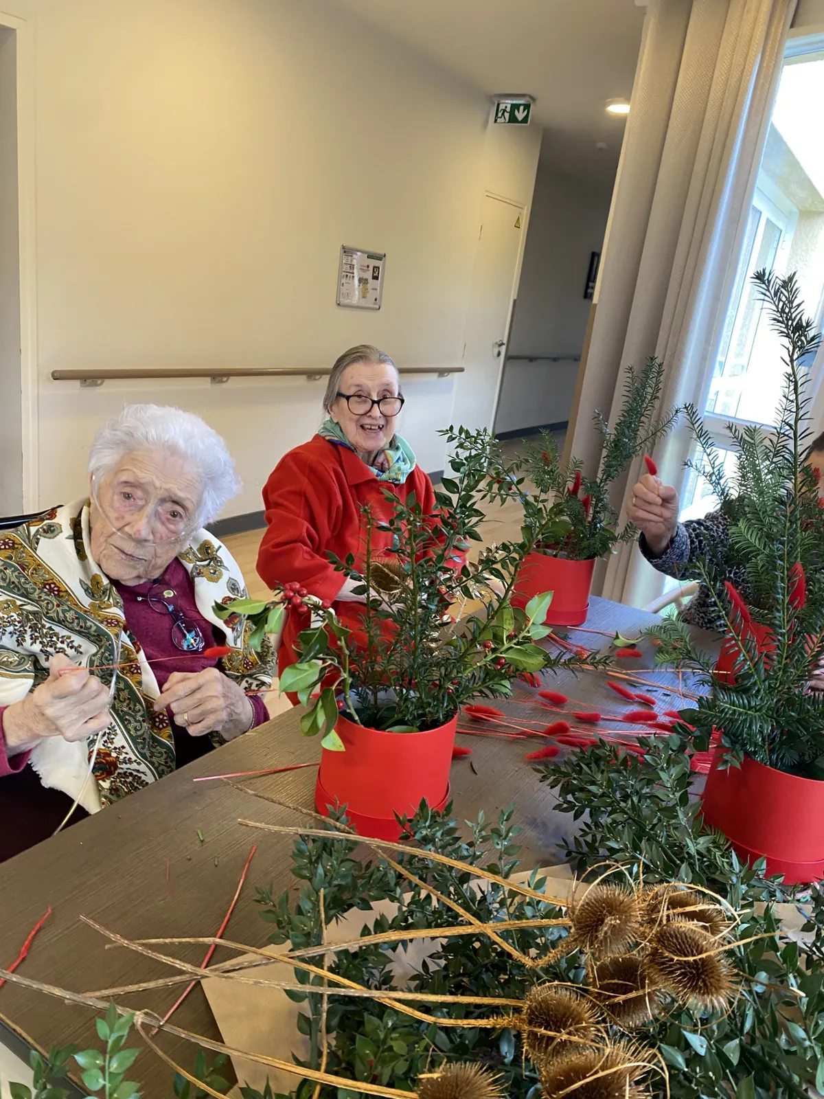 Un atelier d'art floral pour les résidents de la Triade 