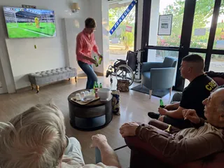 Une belle soirée football à l’EHPAD !