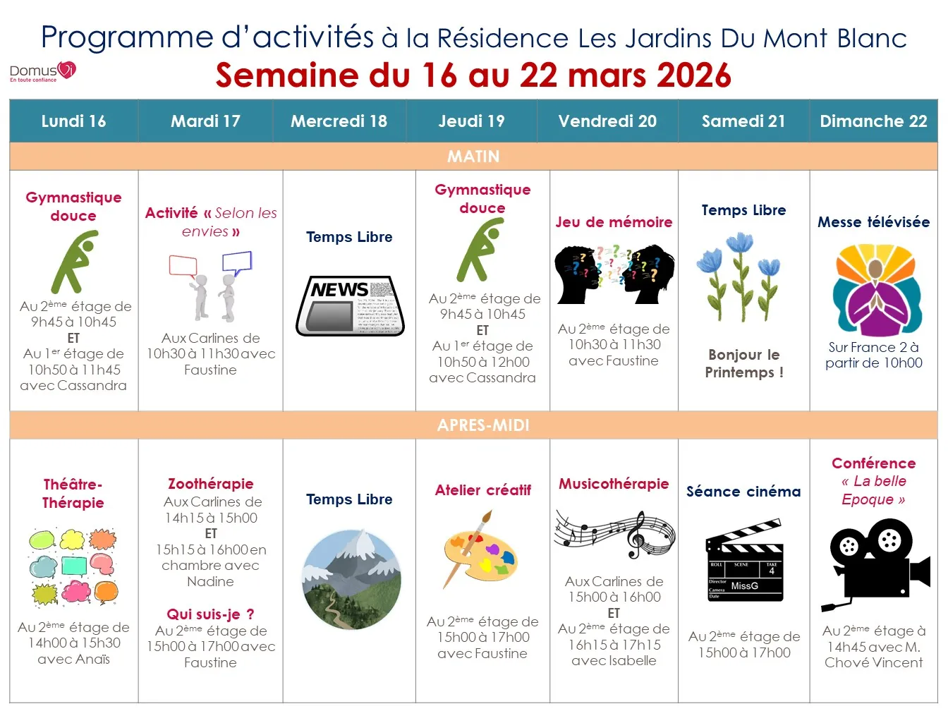 Une semaine chez nous ... 