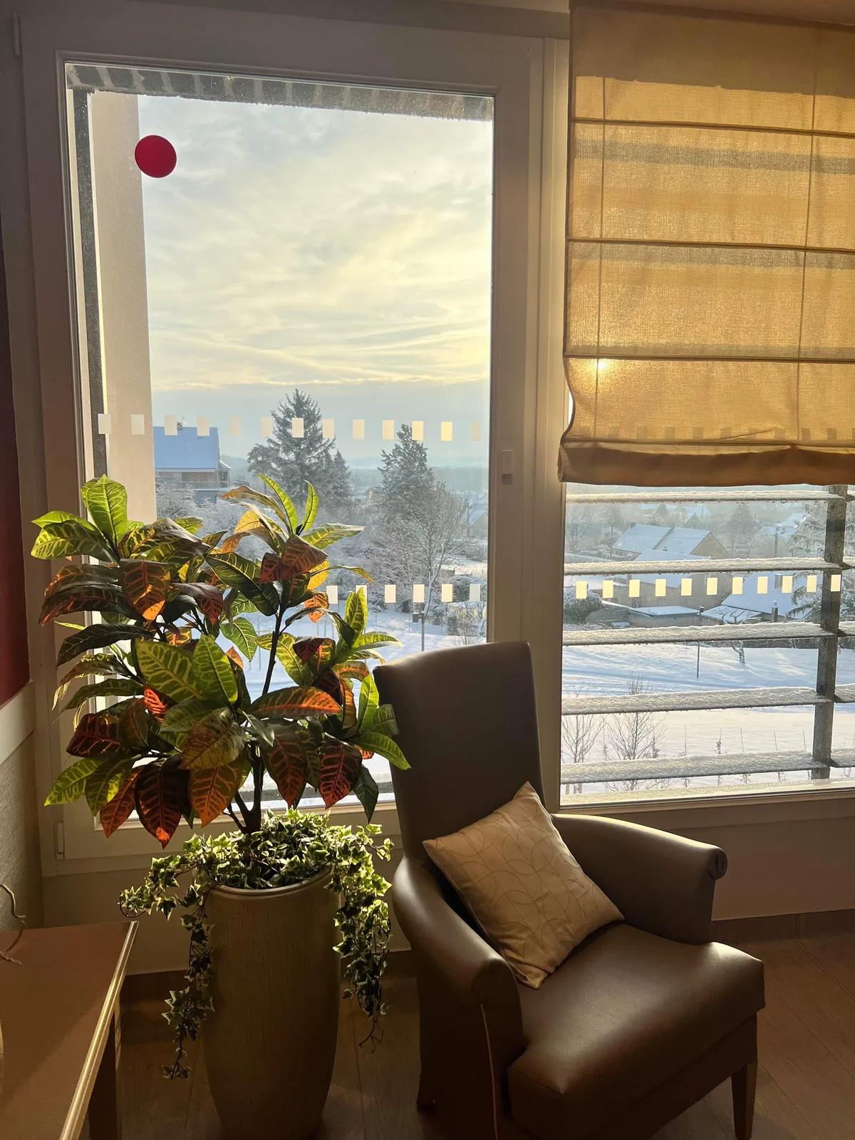 De la neige à la Résidence Les Boutons d'Or