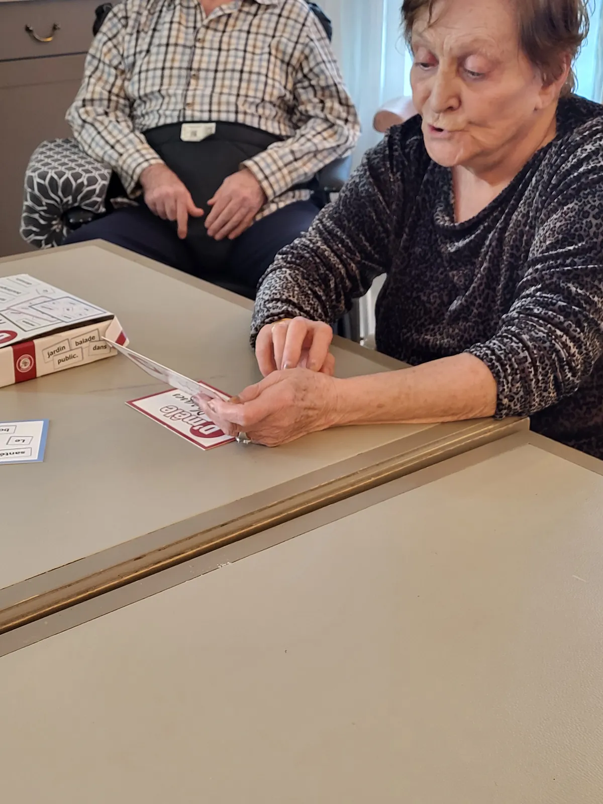 Atelier mémoire au 1er étage a la résidence les Adrets 