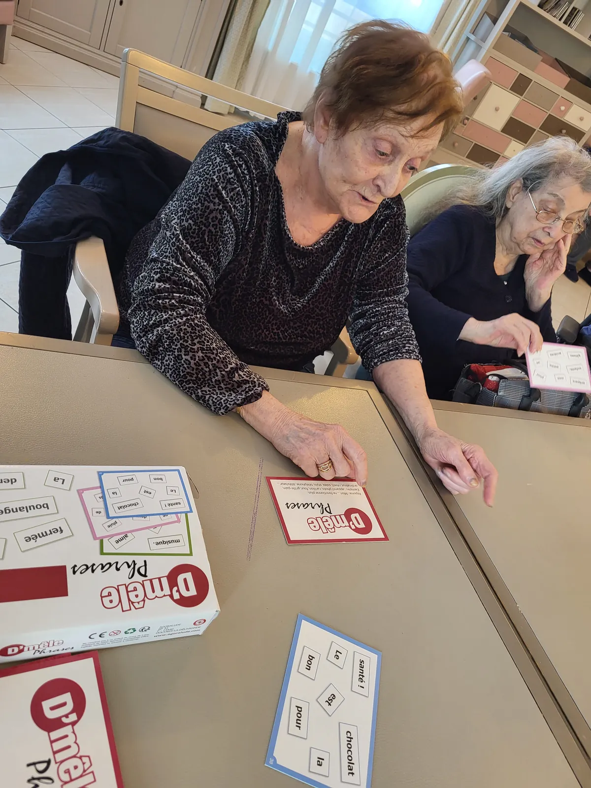Atelier mémoire au 1er étage a la résidence les Adrets 