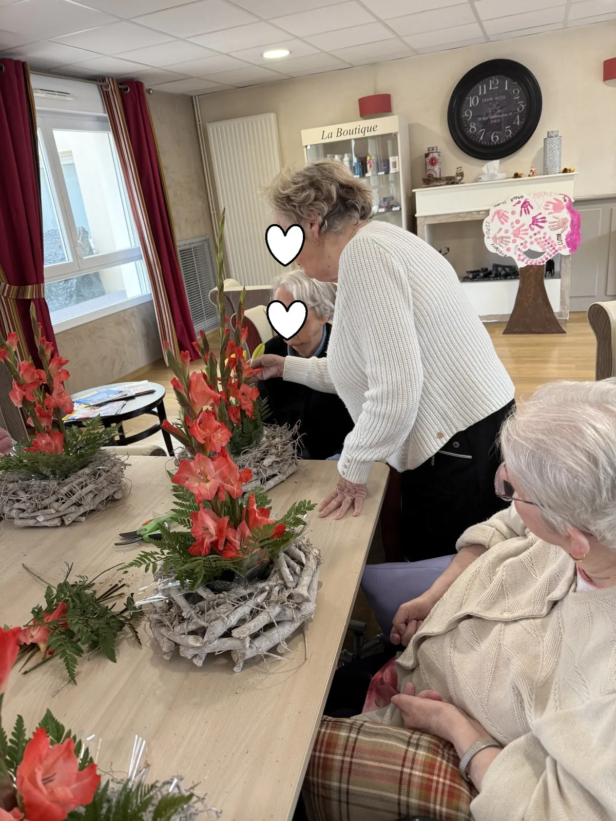 L'atelier floral a la résidence