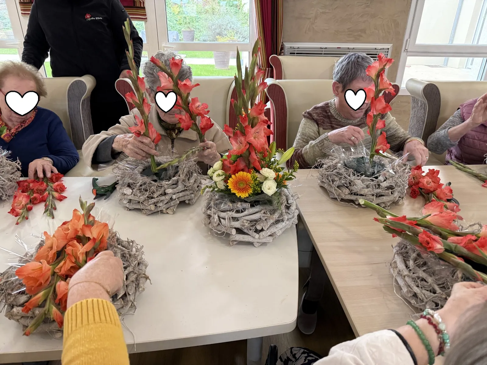 L'atelier floral a la résidence