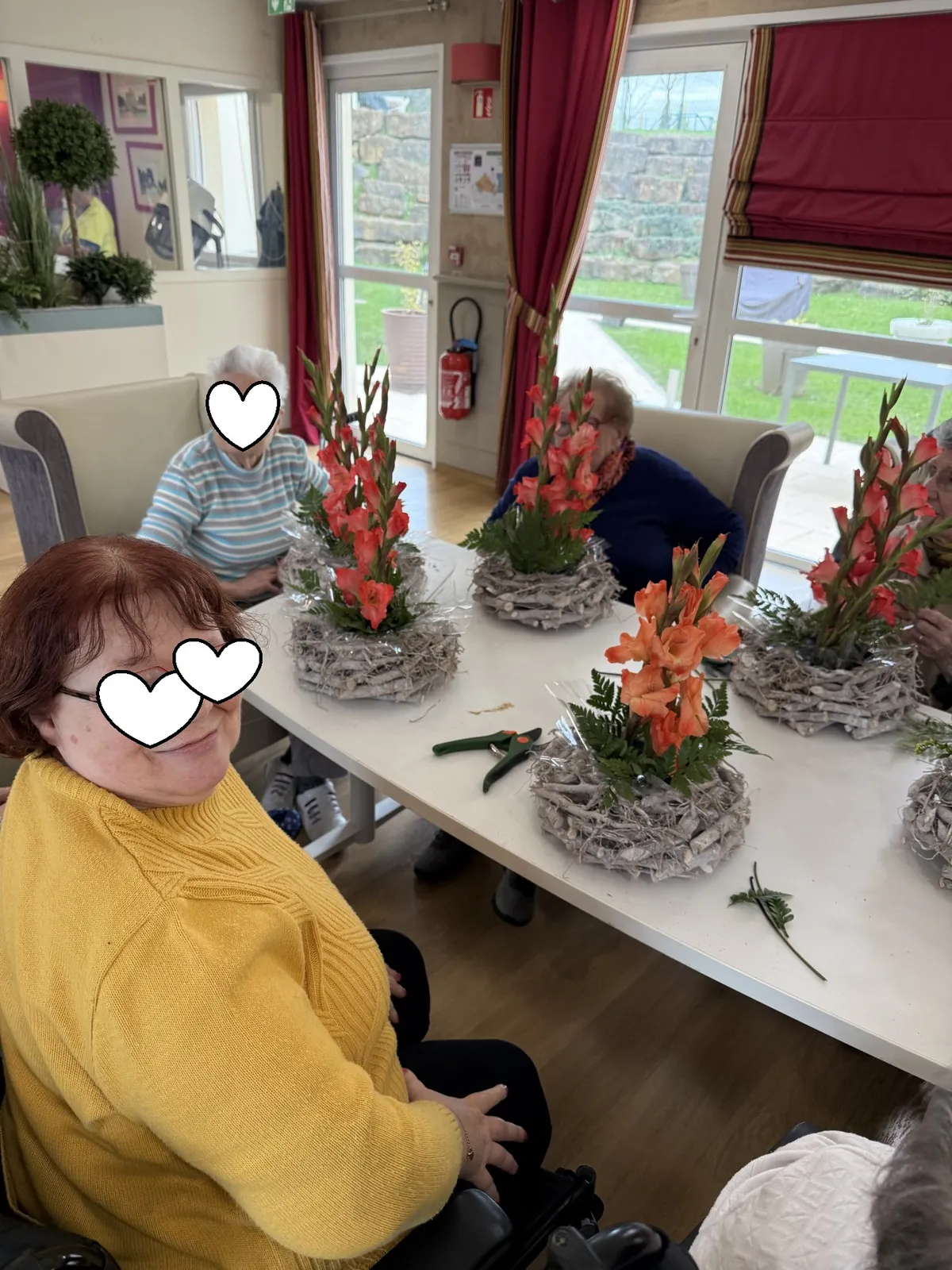 L'atelier floral a la résidence