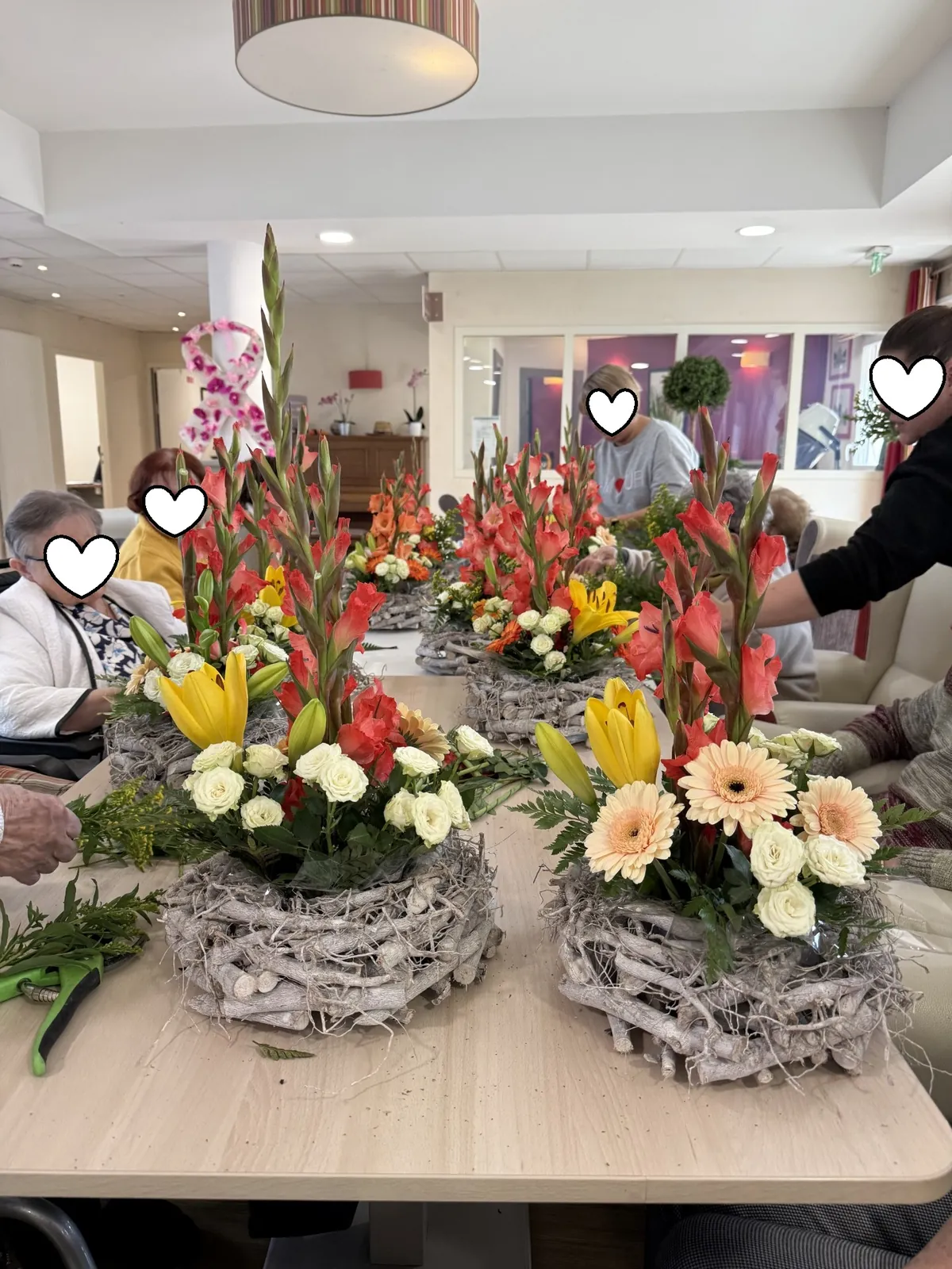 L'atelier floral a la résidence