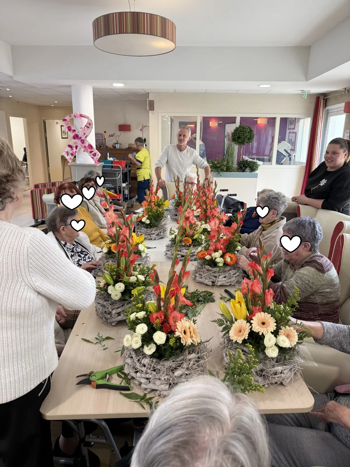 L'atelier floral a la résidence