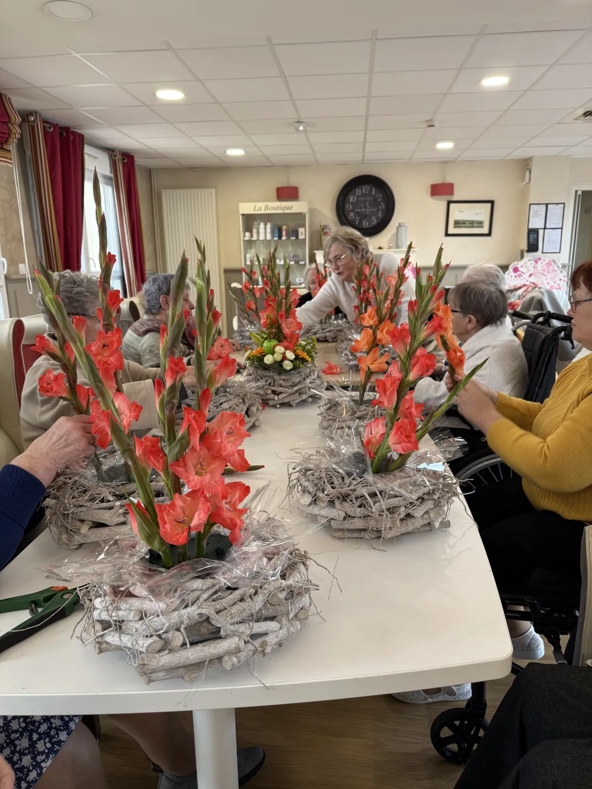 L'atelier floral a la résidence