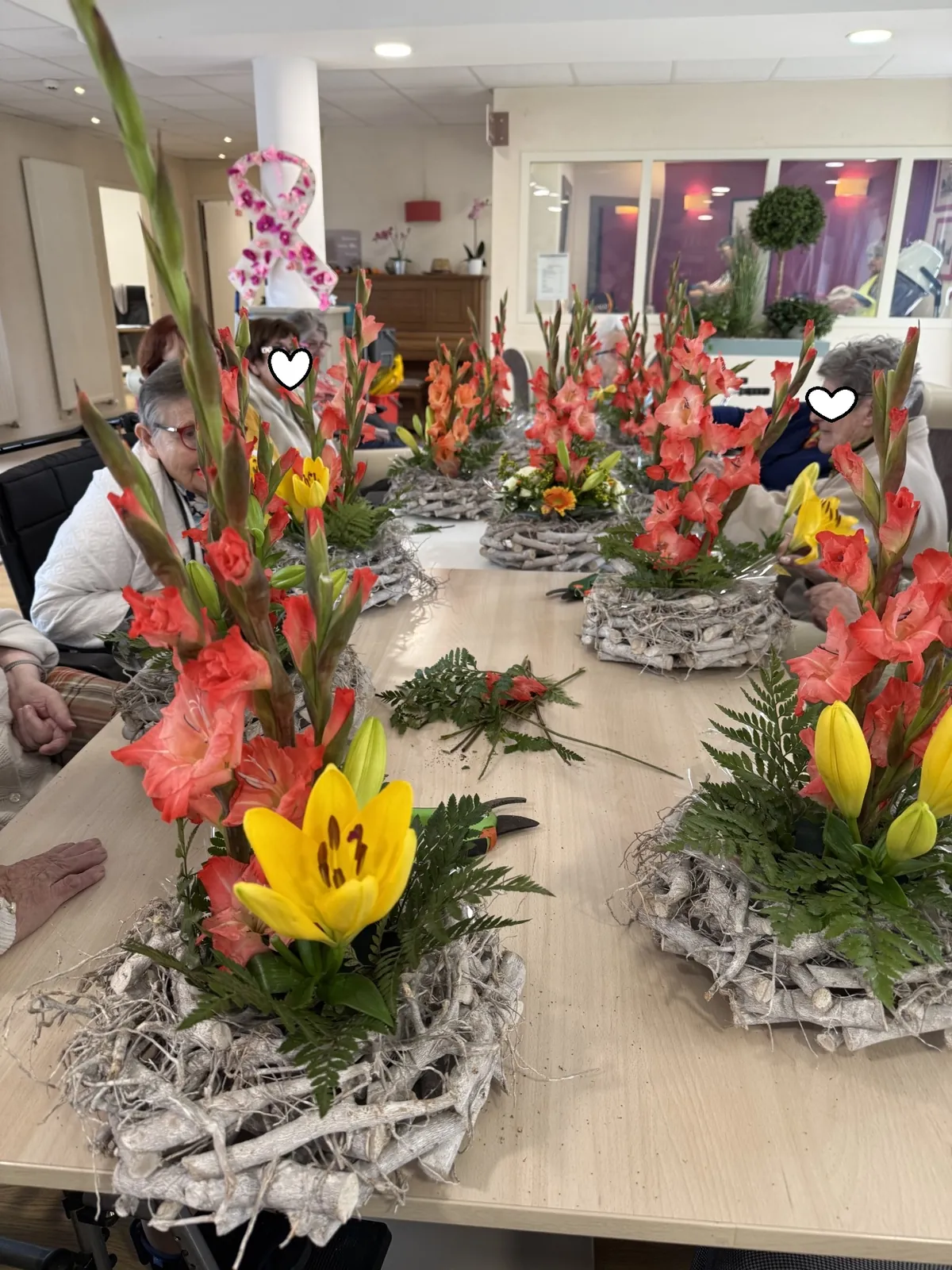 L'atelier floral a la résidence
