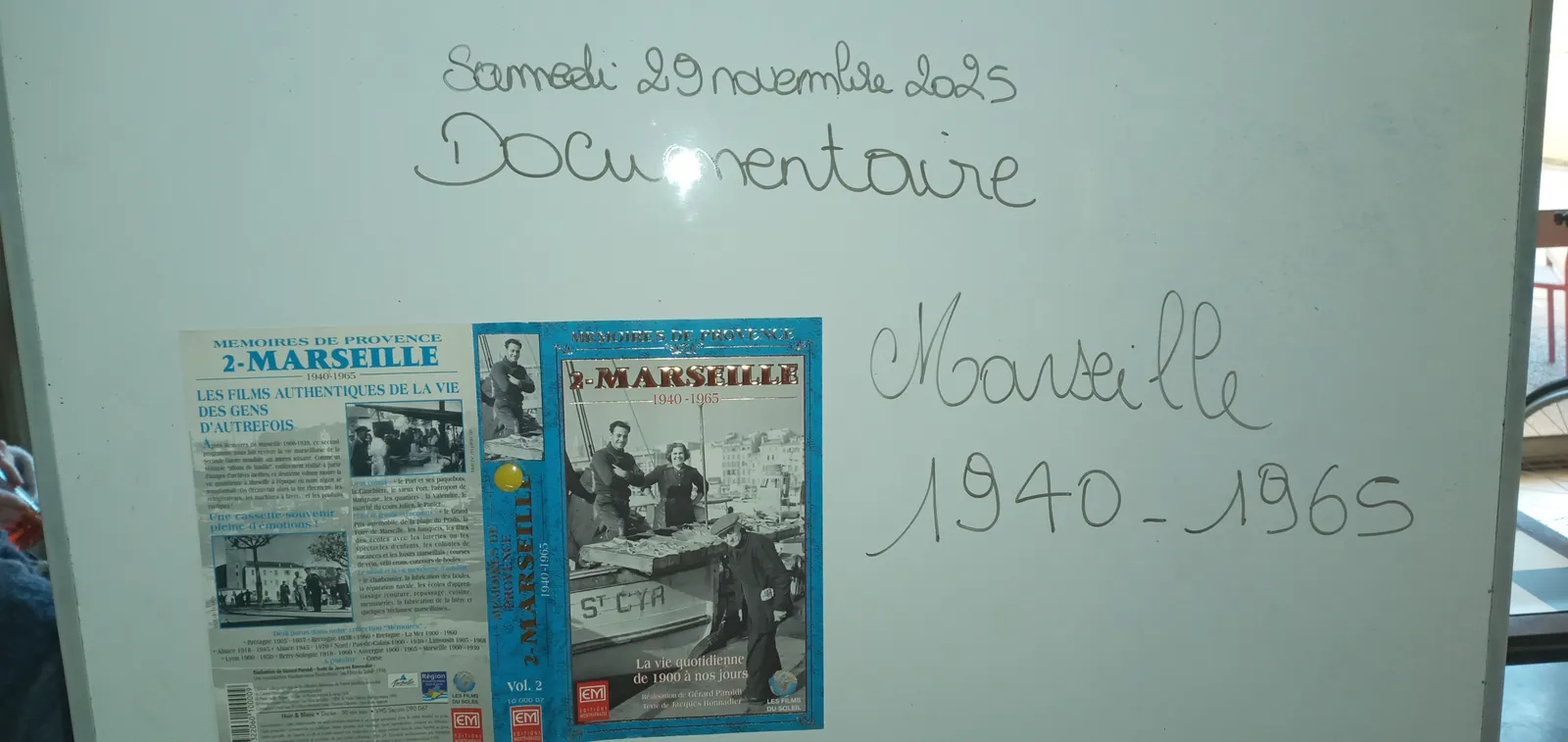  Activité du samedi 29 novembre – Un voyage à Marseille en 1940