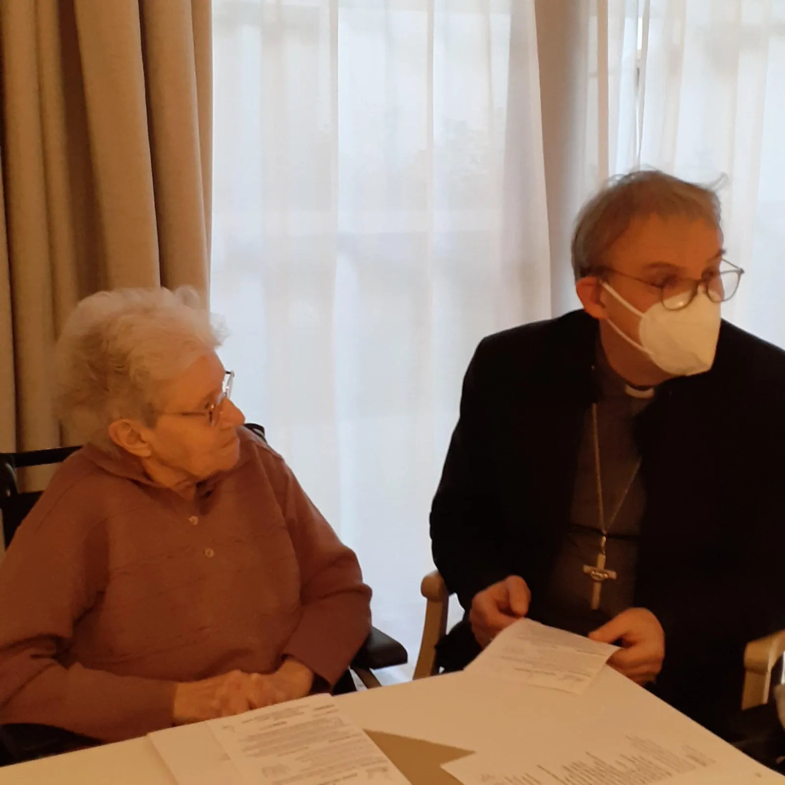 Visite de Monseigneur Blanchet - Résidence Clémentine Pitois