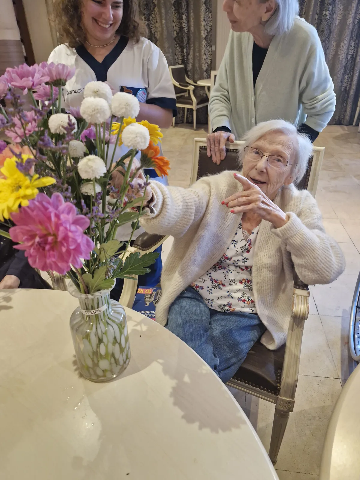 Des bouquets pour (et par) les résidents ! 