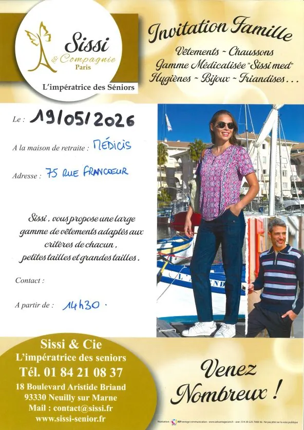 Invitation : Exposition-vente vêtements SISSI !