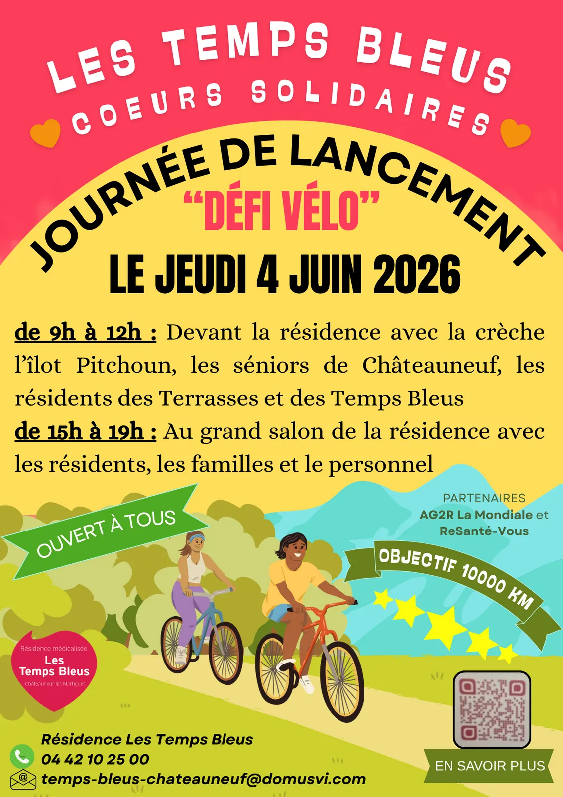 LES TEMPS BLEUS - TOUS A VELO...JOURNEE DE LANCEMENT LE 04 JUIN