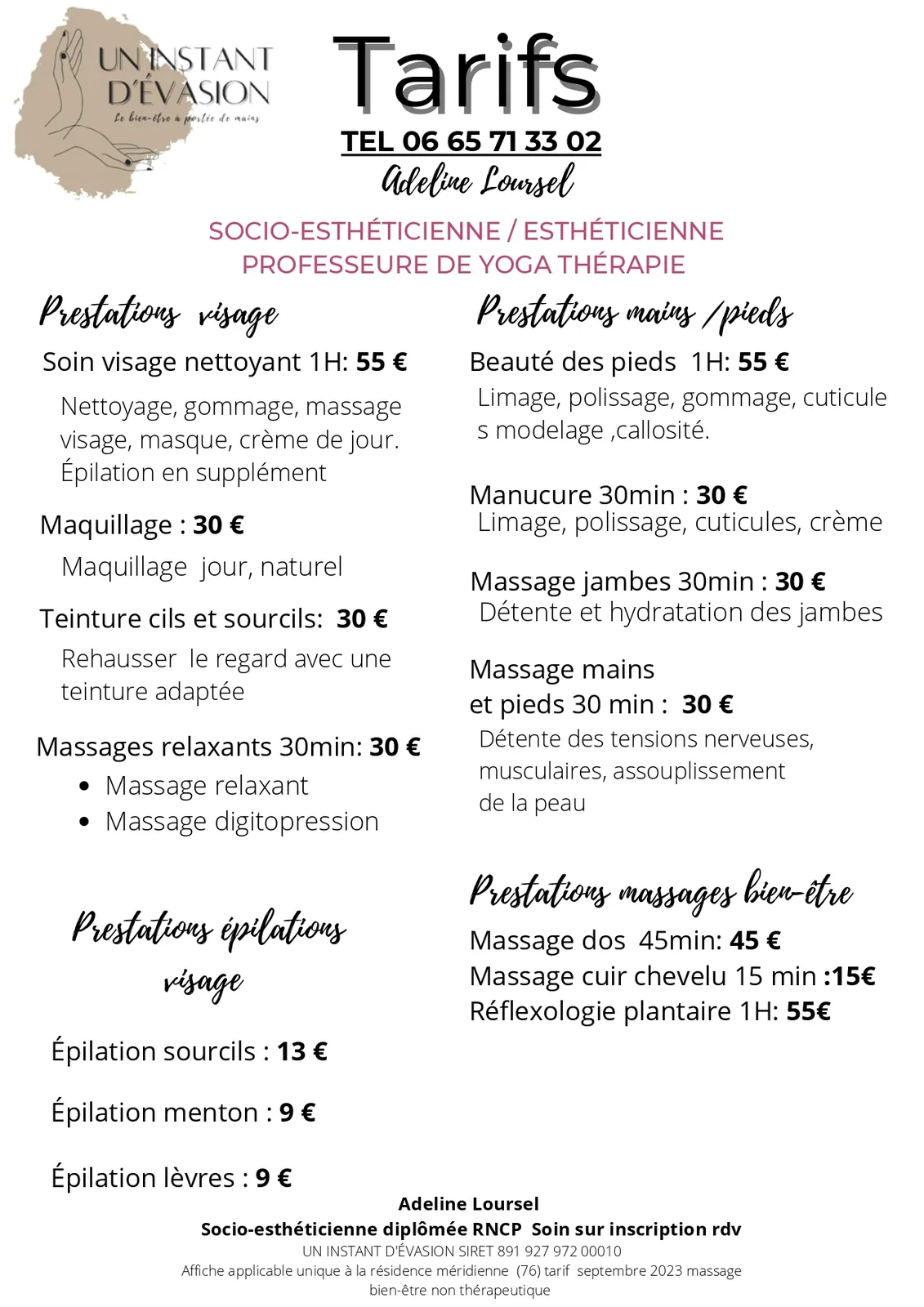 Nouveau service : une socio esthéticienne