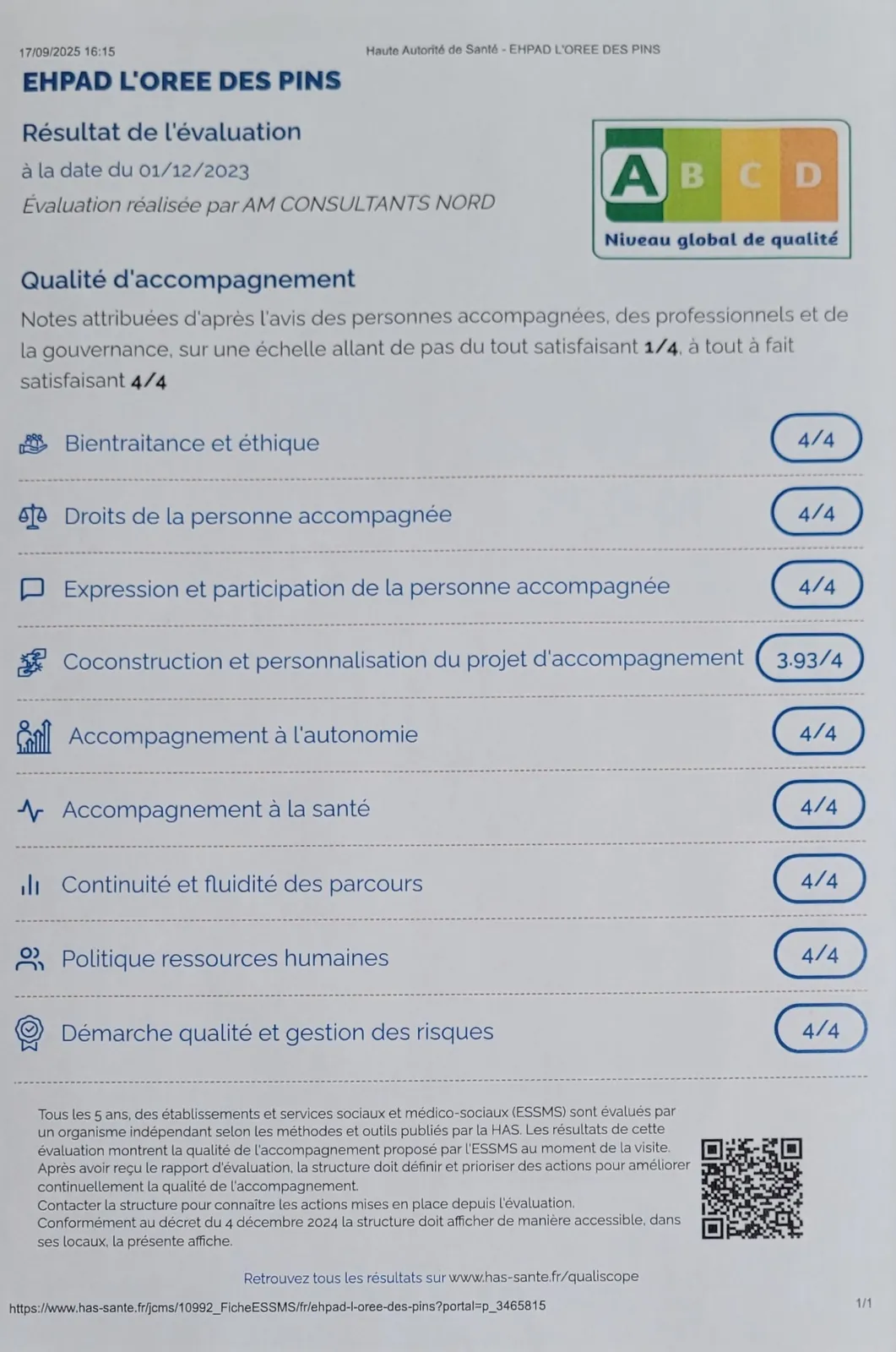 EVALUATION EXTERNE