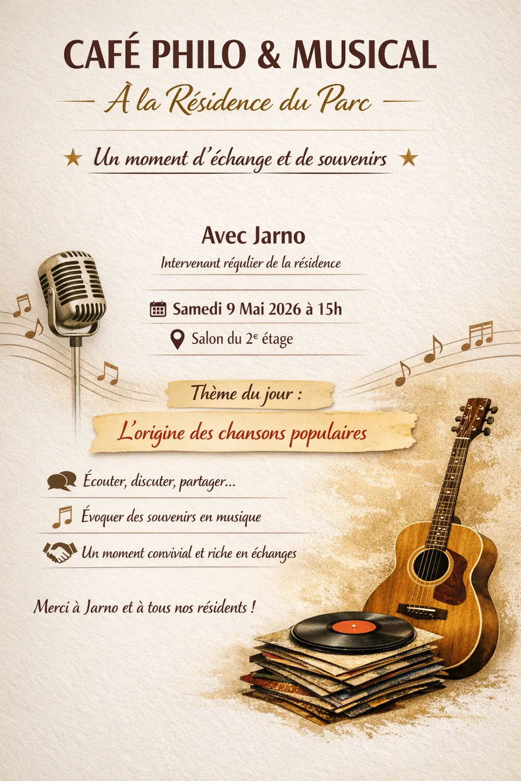 Un bel après-midi d’échanges autour de la musique à la Résidence du Parc 