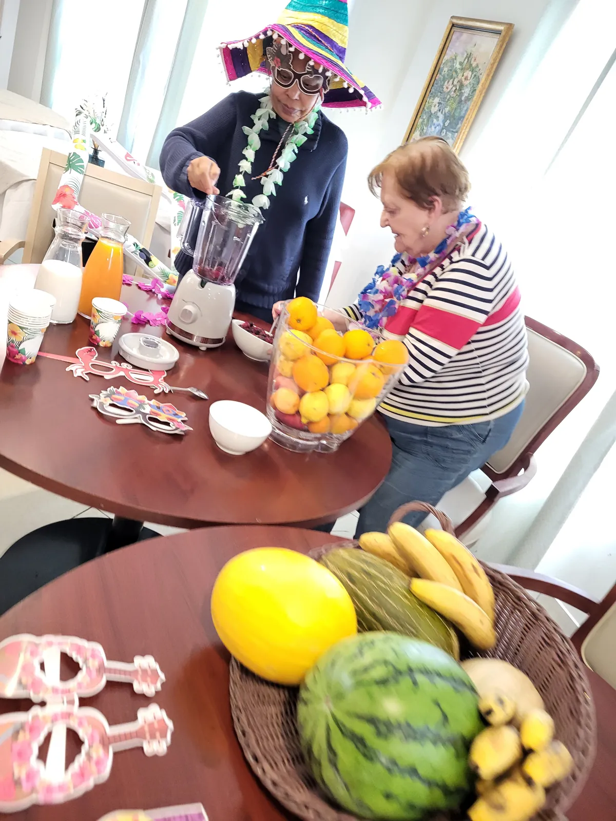 Atelier smoothies aux différents fruits Aux Adrets 