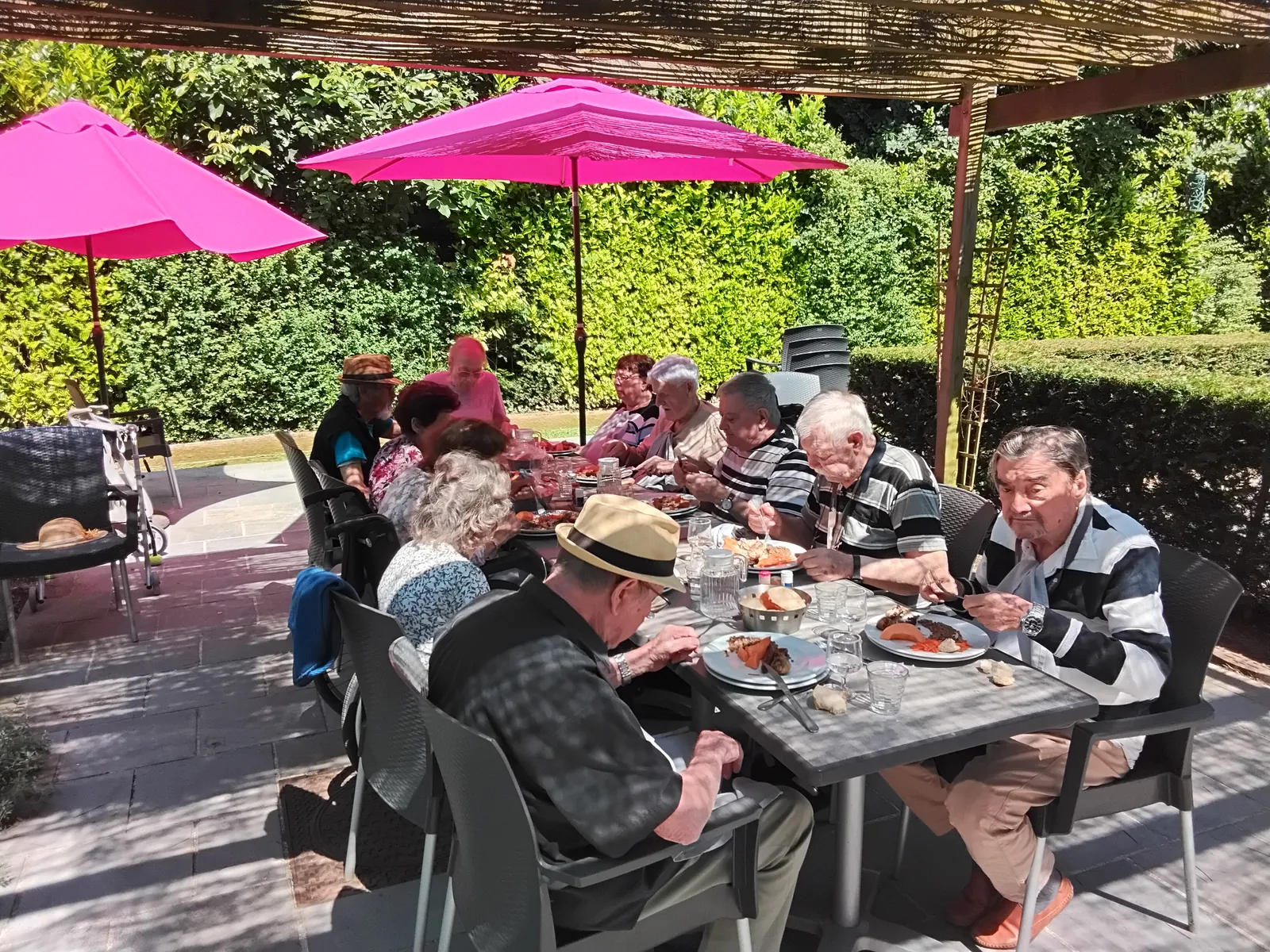 Repas en terrasse