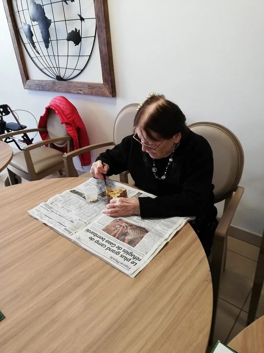 Atelier de peinture à la résidence les Vallières de Cagnes sur Mer 