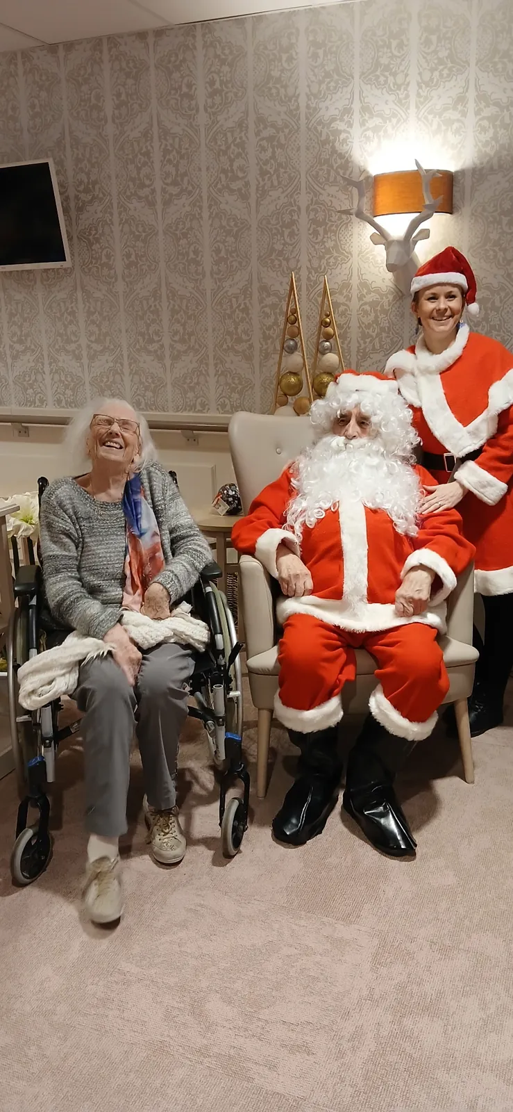 Visite des enfants au père Noël! 