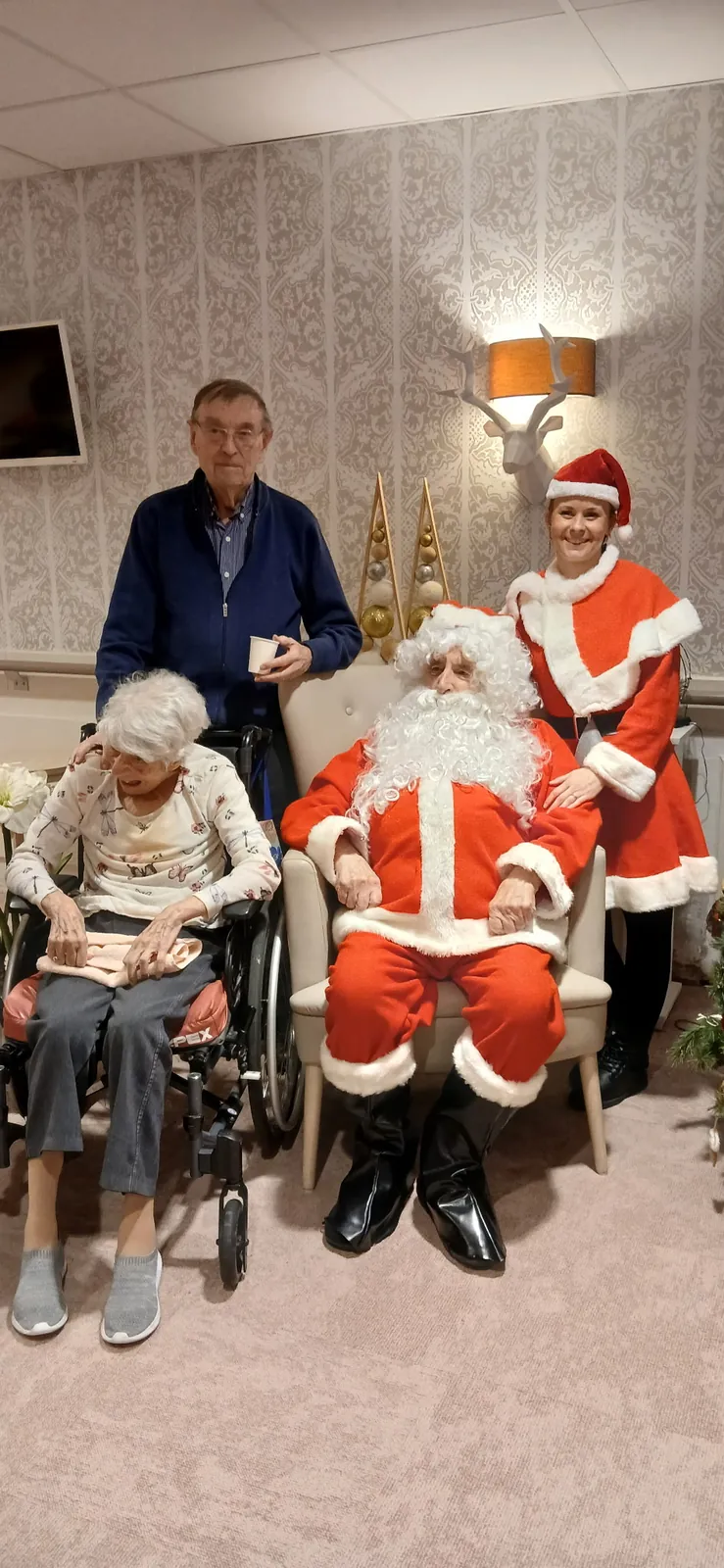 Visite des enfants au père Noël! 