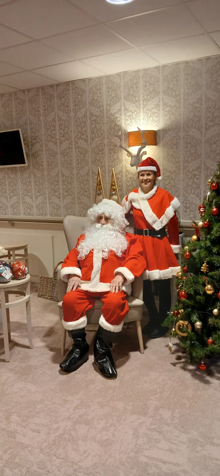 Visite des enfants au père Noël! 
