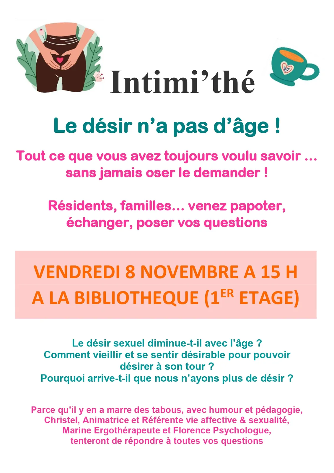 Atelier Intimi'Thé : le désir n'a pas d'âge !