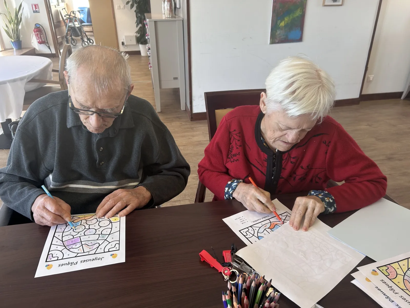 Activité manuelle à l'unité de vie protégée 