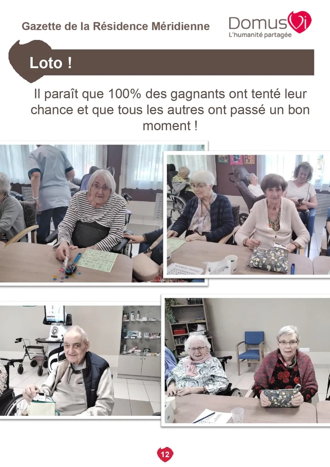 Gazette de la résidence !