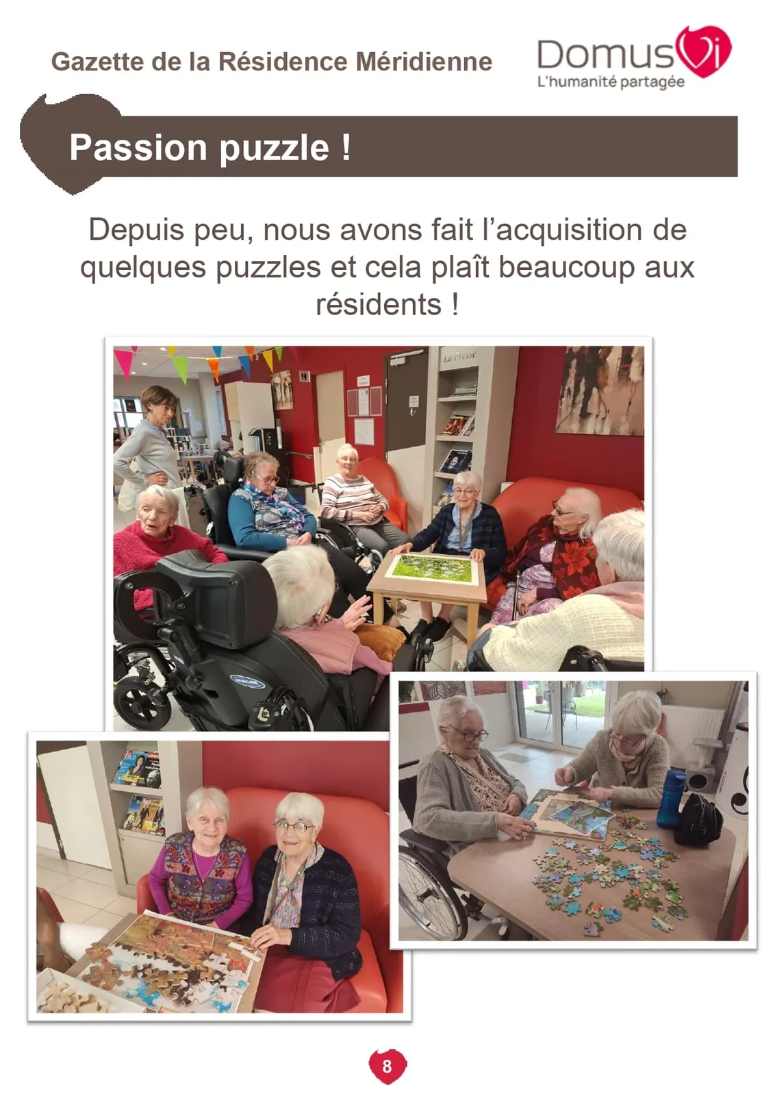 Gazette de la résidence !