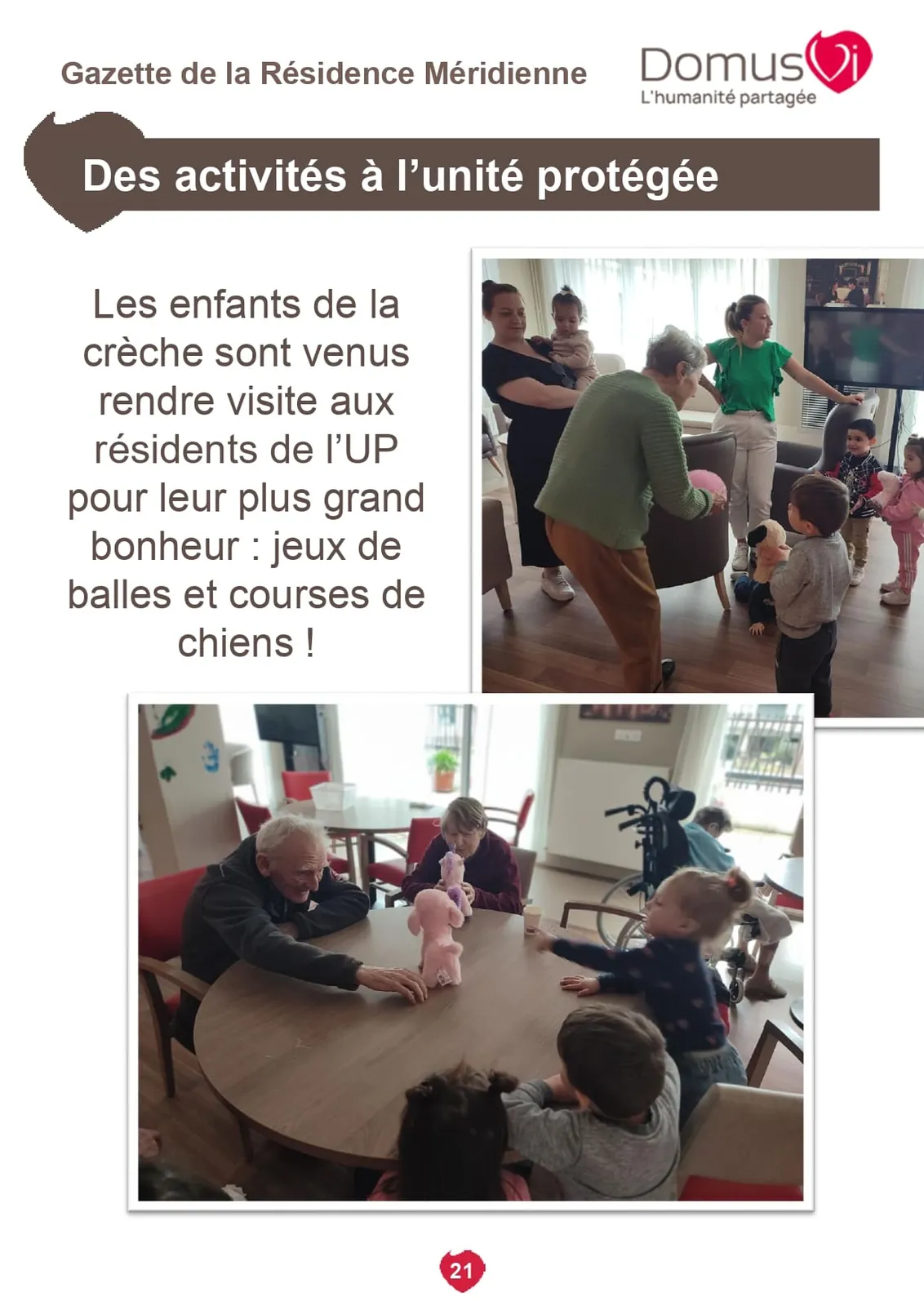 Gazette de la résidence !