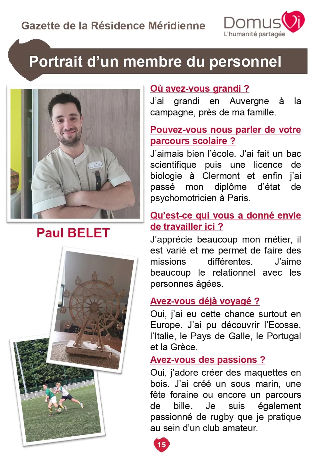 Gazette de la résidence !